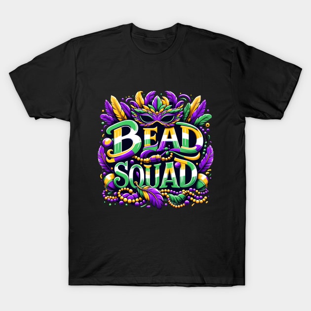 Mardi Gras Masquerade Mask Bead Parade Women Men Kids T-Shirt by AimArtStudio